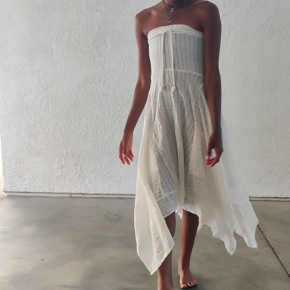 Strapless Cotton Eyelet Dress - Picture 2 of 2